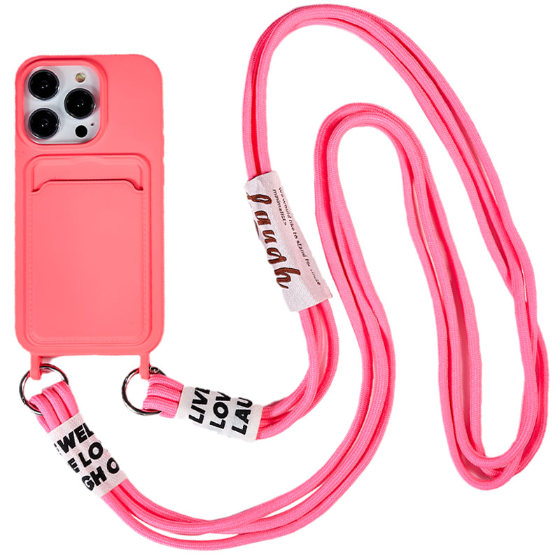 Anti-Drop Slim Case for iPhone 13 Pro Max 6.7 inch Liquid Silicone Phone Cover with Card Slot Strap Anti-Drop Slim Case for iPhone 13 Pro Max 6.7 inch Liquid Silicone Phone Cover with Card Slot Strap
